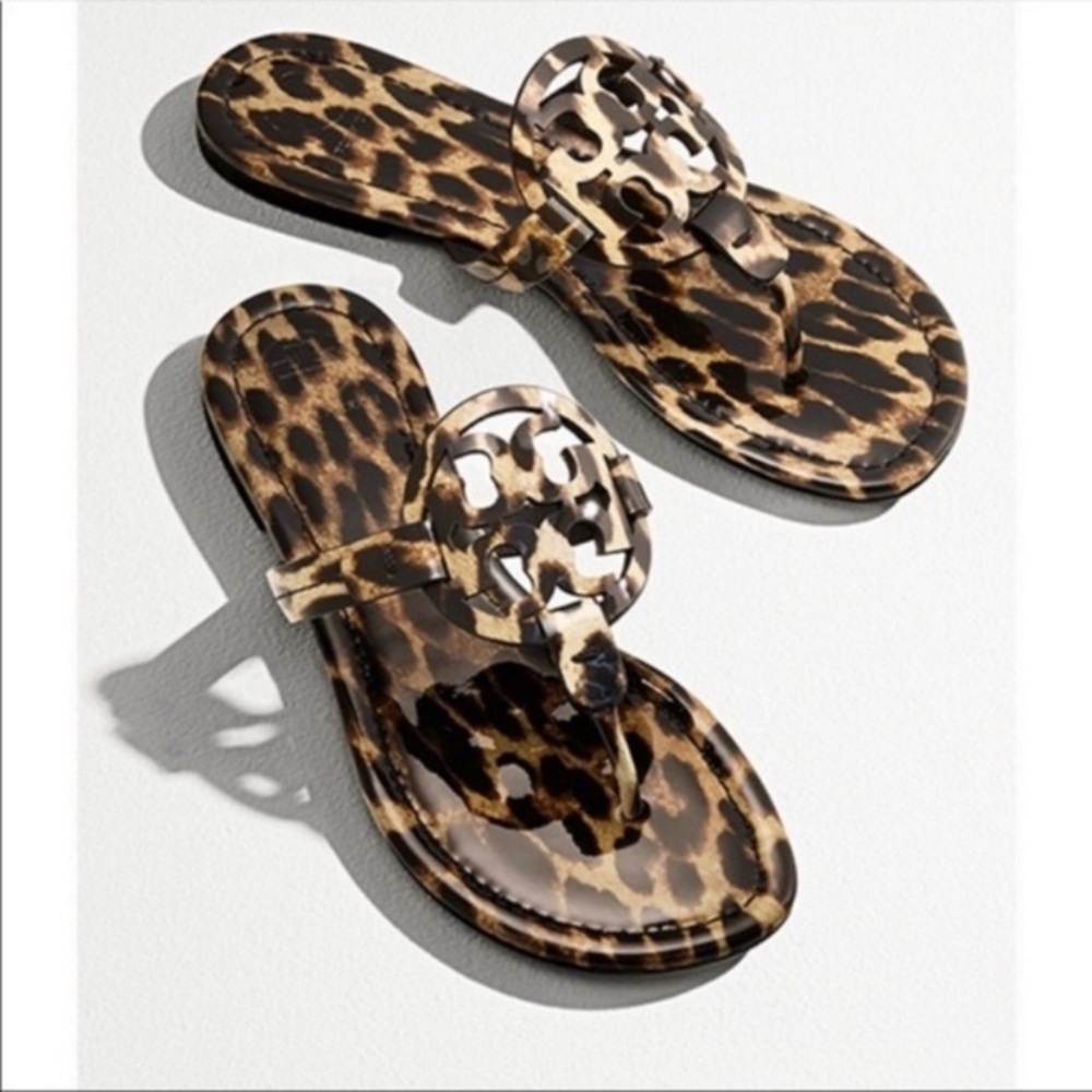 Gently used Tory Burch Leopard Sandals. Size 7.